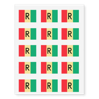 Rwanda Flag Temporary Tattoos