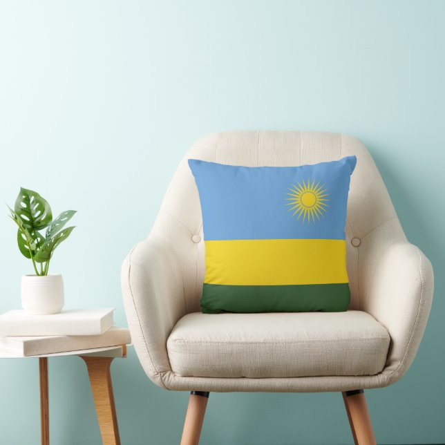 Rwanda flag throw pillow (Chair)