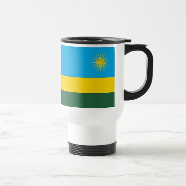 Rwanda Flag Travel Mug (Right)