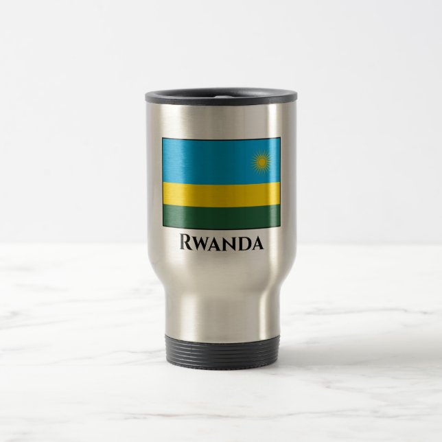 Rwanda Flag Travel Mug (Center)
