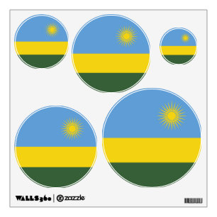 Rwanda flag wall decal