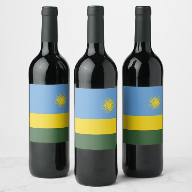 Rwanda flag wine label (Bottles)