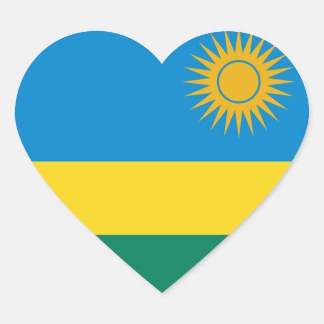 rwanda heart sticker (Front)