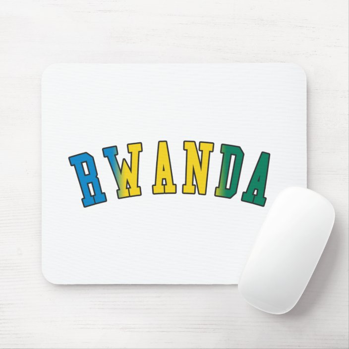 Rwanda in National Flag Colors Mouse Pad