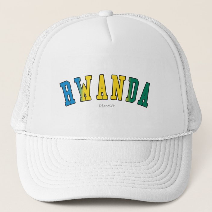 Rwanda in National Flag Colors Trucker Hat