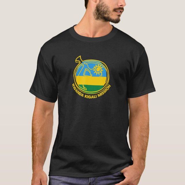 Rwanda Kigali LDS Mission Proud Mormon Missionary T-Shirt (Front)