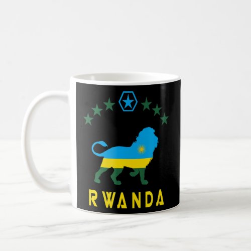 Rwanda Lion Flag National Flag Travel  Coffee Mug