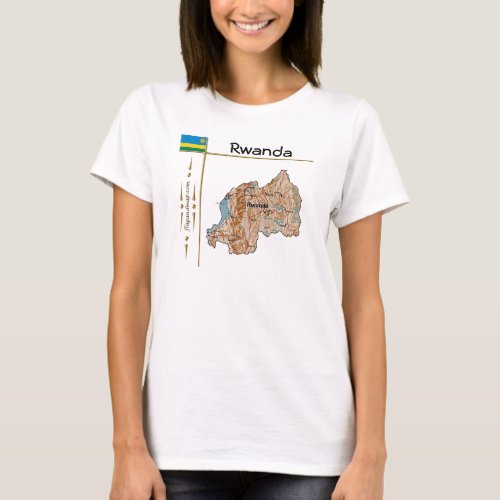 Rwanda Map  Flag  Title T_Shirt