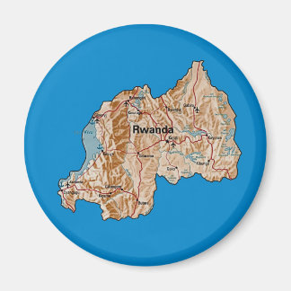 Rwanda Map Magnet