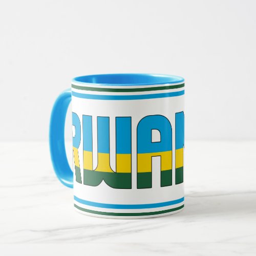 Rwanda National Flag Patriotic Coffee Mug
