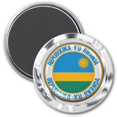 Rwanda Round Emblem Magnet