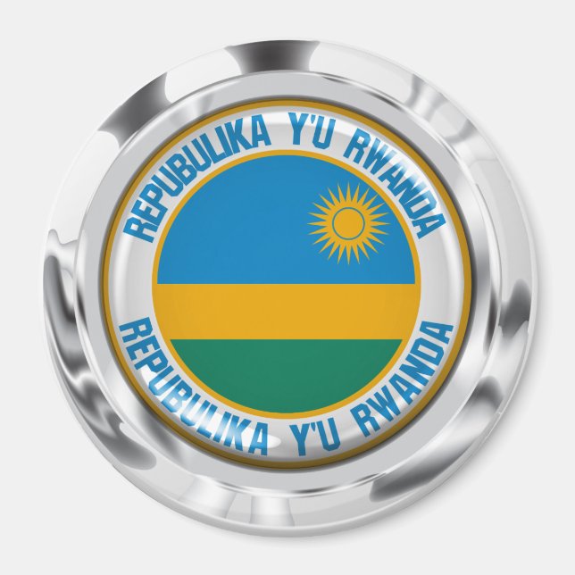 Rwanda Round Emblem Magnet (Front)