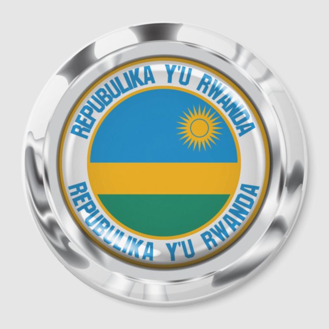 Rwanda Round Emblem Magnet