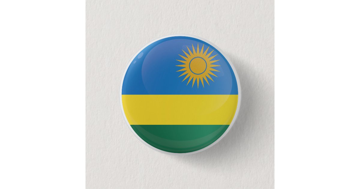 Rwanda Round Icon Flag Button | Zazzle