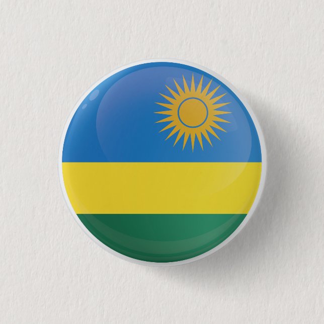 Rwanda  Round Icon Flag Button (Front)