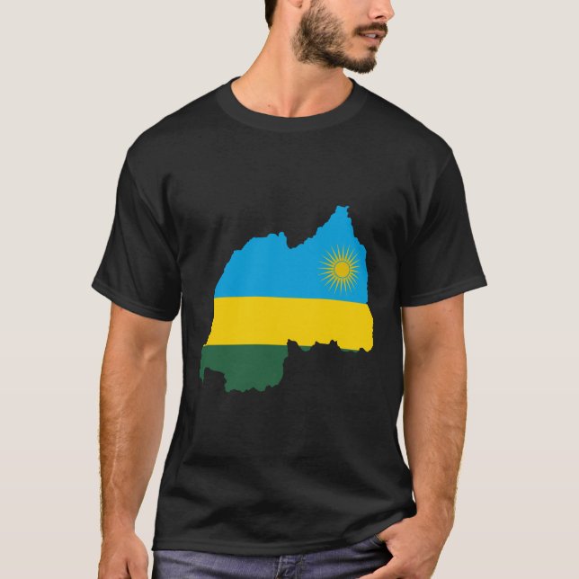 RWANDA  Special Adventure Customizable Black T-Shirt (Front)