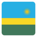 RWANDA SQUARE STICKER