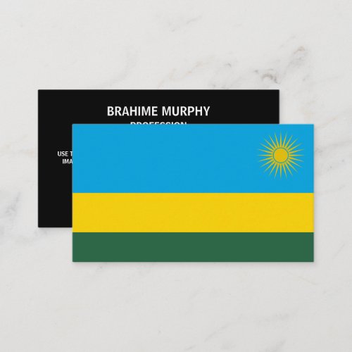 Rwandan Flag Flag of Rwanda Business Card