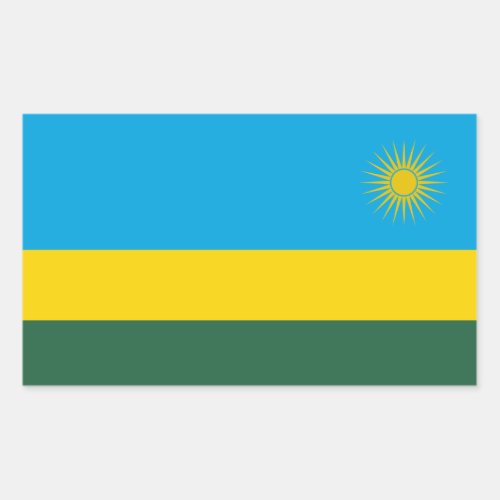 Rwandan Flag Flag of Rwanda Rectangular Sticker