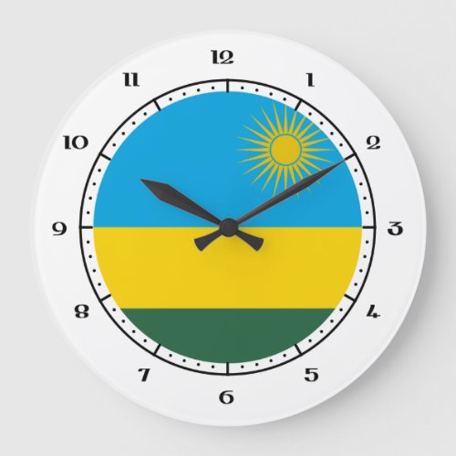 Rwandan  Rwandese flag clocks