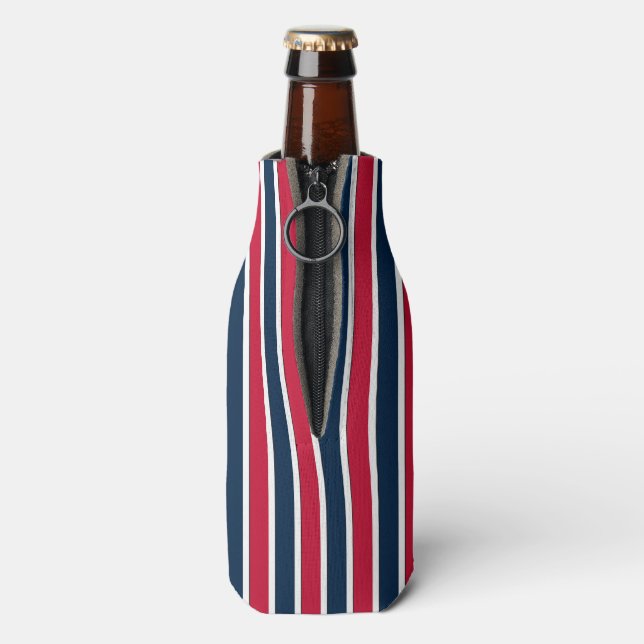 RWB Baseball Coord Stripes 1-BOTTLE COOLER (Bottle Back)