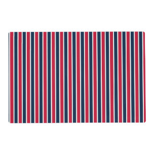 RWB Baseball Coord Stripes 1-PAPER PLACEMAT