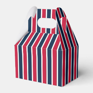 RWB,Baseball Coord Stripes 1-PARTY FAVOR BOX,gable Boxes