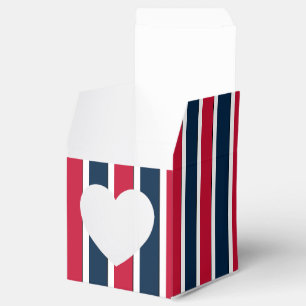 RWB,Baseball Coord Stripes 1-PARTY FAVOR BOX,hrt Boxes