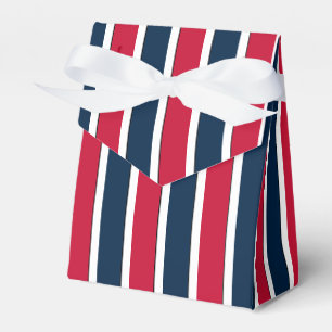 RWB,Baseball Coord Stripes 1-PARTY FAVOR BOX,tent Boxes