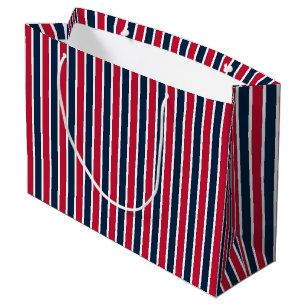 RWB Baseball Coordinating Stripes 1-GIFT BAG L