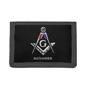 (RWB) Masonic Minds Trifold Wallet