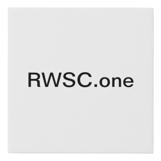 RWSC.one Faux Canvas Print (Front)