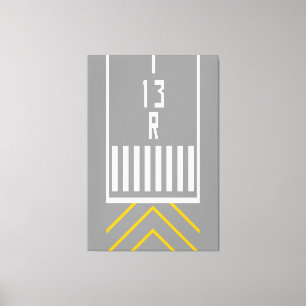 RWY Threshold 13R Canvas Print