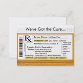 RX Cure Customized Sales Card (Front/Back)