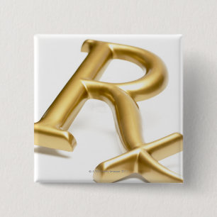 Rx drug sign pinback button