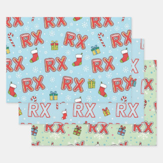 RX-Mas Pharmacy Christmas Wrapping Paper Sheets