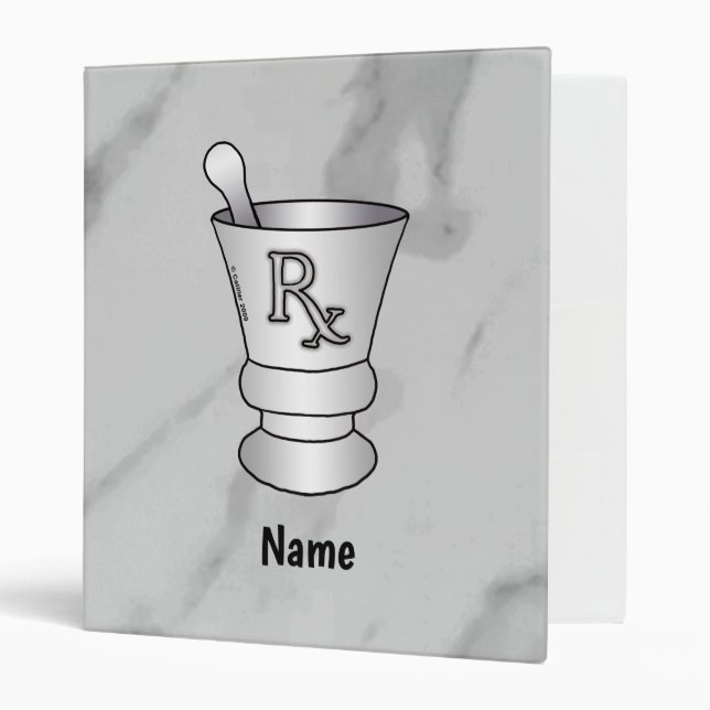 RX Mortar Pestle 3 Ring Binder (Front/Inside)