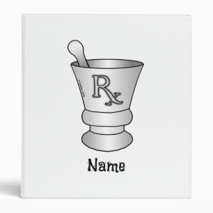 RX Mortar Pestle 3 Ring Binder
