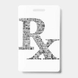 Rx pharmacy apothecary vintage ads badge
