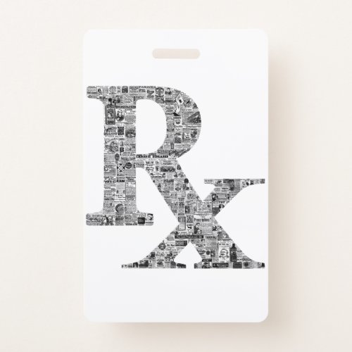 Rx pharmacy apothecary vintage ads badge