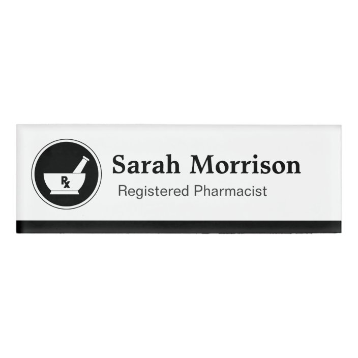 Rx Pharmacy Logo Pharmacist Medical Care Name Zazzle Com