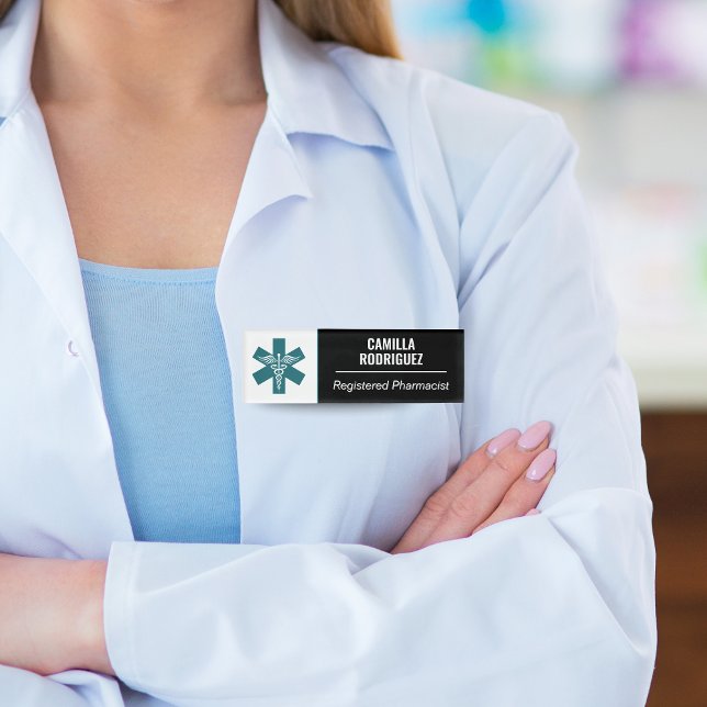 RX Pharmacy Medical Care Name Tag with Logo (RX Pharmacy Medical Care Name Tag with Logo)