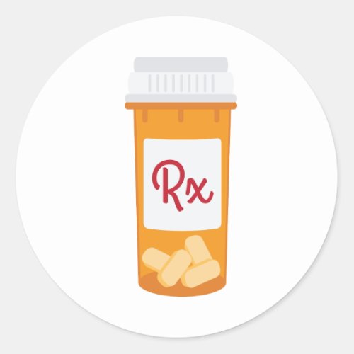 RX Pills Classic Round Sticker