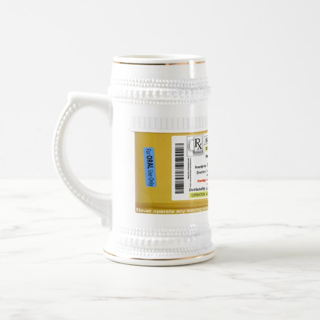 RX Prescription Beer Mug CustomizeAbles (Left)