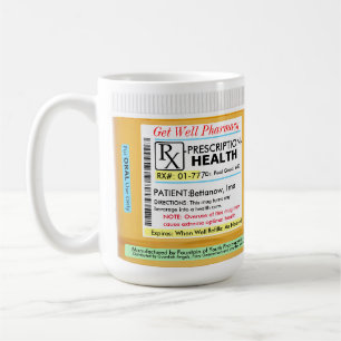 RX Prescription for Health Coffee Mug