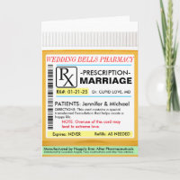 RX Prescription for Marriage Card