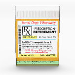 RX Prescription for Retirement Acrylic Award<br><div class="desc">Customize and personalize this RX Prescription for Retirement award to make a happy and positive gift for someone you care about. Image © Amelia Carrie</div>