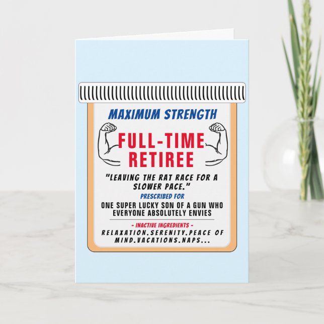 RX Prescription for Retirement Card (Front)