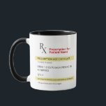 RX Prescription Hot Chocolate Mug<br><div class="desc">This Rx prescription hot chocolate mug is perfect for any hot chocolate lover out there! The mug features a fun and unique prescription label design.</div>