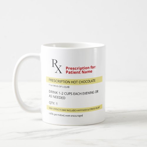 RX Prescription Hot Chocolate Mug